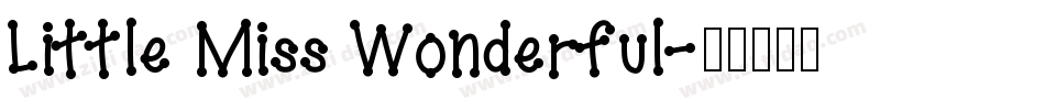Little Miss Wonderful字体转换